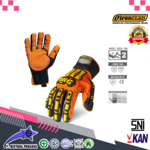 IRONCLAD KONG SARUNG TANGAN -  HEAVY DUTY HIGH IMPACT  ( ORANGE )