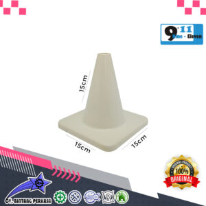 Kerucut Cone 15cm PVC Rubber Putih