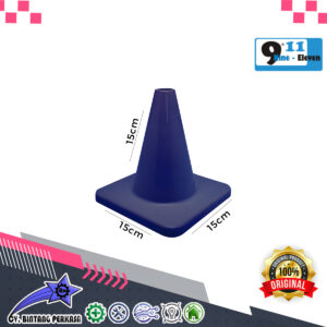 Kerucut Cone 15cm PVC Rubber Blue