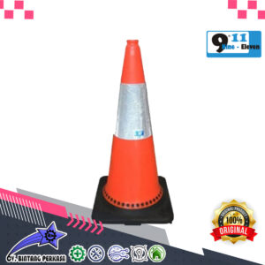 911 Rubber Cone Black Based 75cm