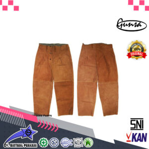 GUNSA Brown Leather Welding Pants