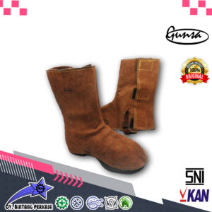 GUNSA Brown Leather Welding Spat
