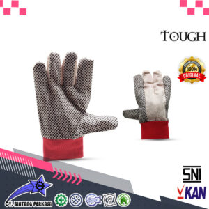 TOUGH Sarung Tangan Safety Cotton Bintik Merah Tough GS2111 Berkualitas