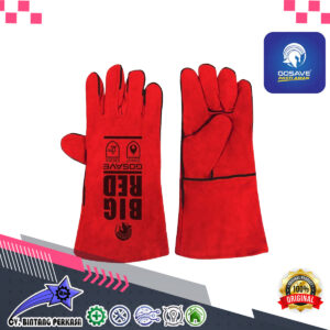 GOSAVE Leather Welding Gloves Big Red 14"