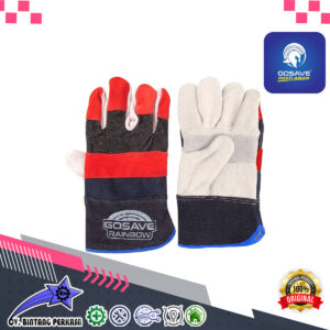 GOSAVE Rainbow Combination Leather Gloves