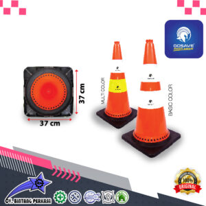 GOSAVE Traffic Cone Black Base 75 cm