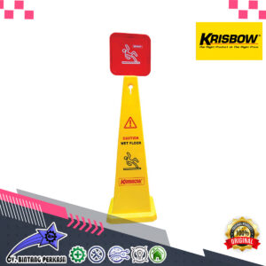 KRISBOW FLOOR SIGN CONE 1170MM CAUTION WET FLOOR