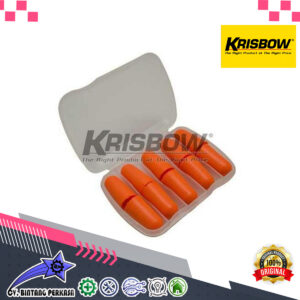 KRISBOW Penutup Telinga Ear Plug PU Foam 5 Pair With Case Orange Krisbow 10121916