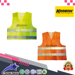 KRISBOW SAFETY VEST MESH ALL SIZE ORANGE & LIME