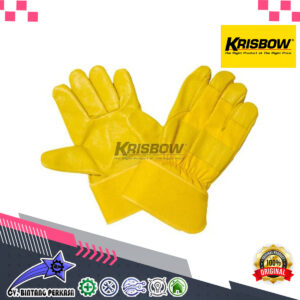 KRISBOW Sarung Tangan Work Glove 10IN Golden & Yellow Leather Krisbow KW1000241