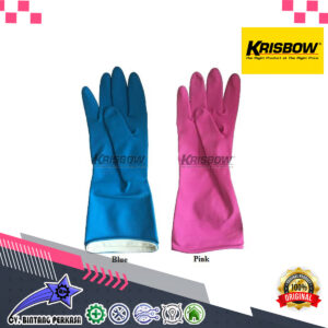 KRISBOW Sarung Tangan Work Glove Latex M-L Blue-Pink Krisbow 10153727